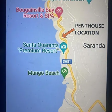 Apartment Orange Sea View Penthouse Sarandë